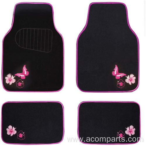 Universal Fit Butterfly and Flower Car Floor Mats